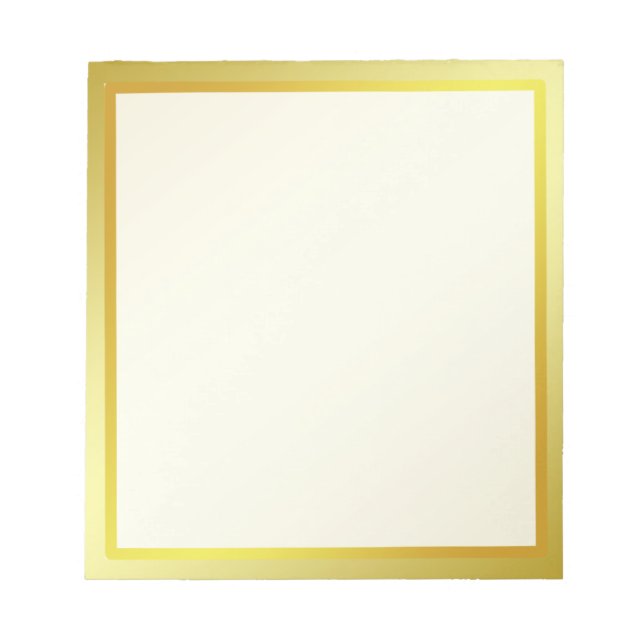 Gold Boarder Photo frame Autograph Notepad (Front)