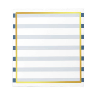 Gold Boarder Striped Photo frame Autograph Notepad