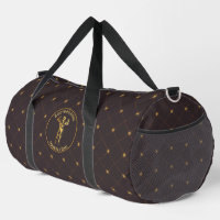 Gold Bodybuilding and Powerlifting Duffle Bag