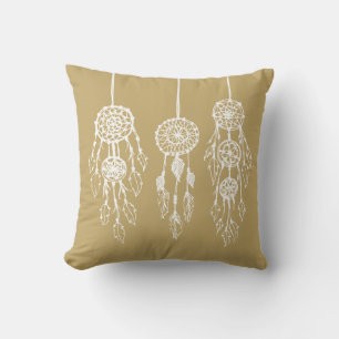 Gold Bohemian Dreamcatchers Cushion