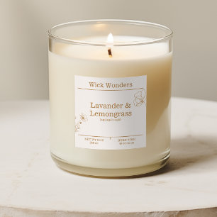 Gold Boho Minimalistic Candle Making Label