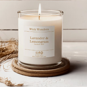 Gold Boho Minimalistic Candle Making Label