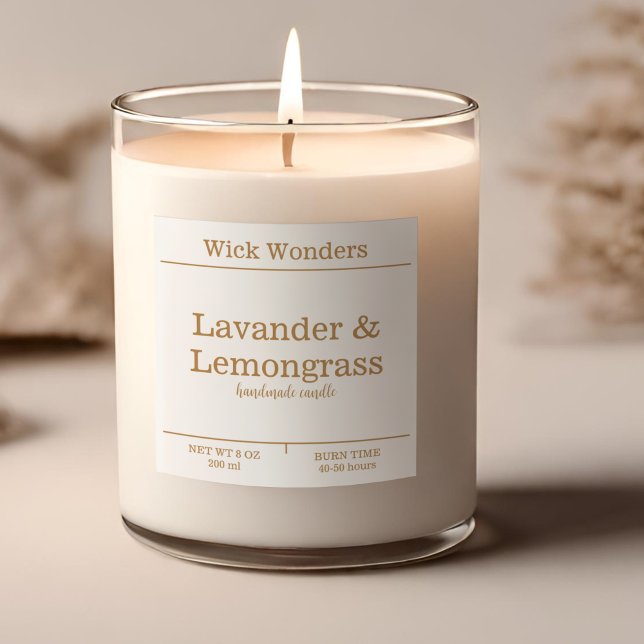 Gold Boho Minimalistic Candle Making Label (Creator Uploaded)