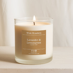 Gold Boho Minimalistic Candle Making Label