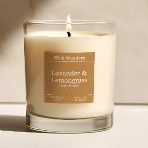 Gold Boho Minimalistic Candle Making Label