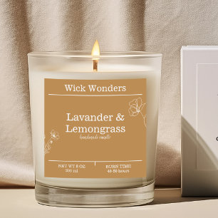 Gold Boho Minimalistic Candle Making Label