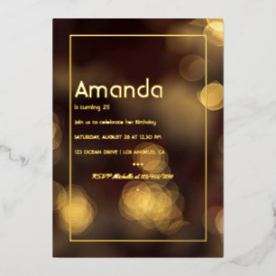 Gold Bokeh Birthday Party