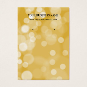 Gold Bokeh Earring Display Card