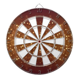 Gold Bokeh Glitter Stars Dartboard