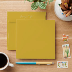 Gold Bokeh Stationery Coloured Envelope