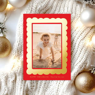 gold bold modern red retro photo frame