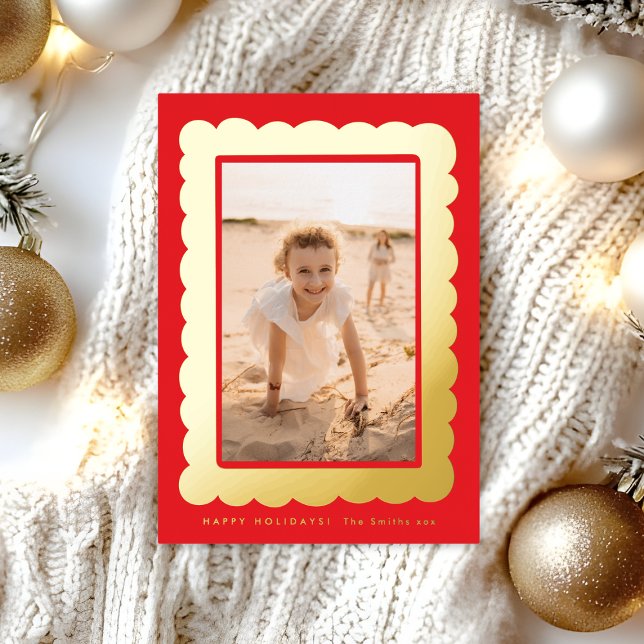 gold bold modern red retro photo frame (Creator Uploaded)