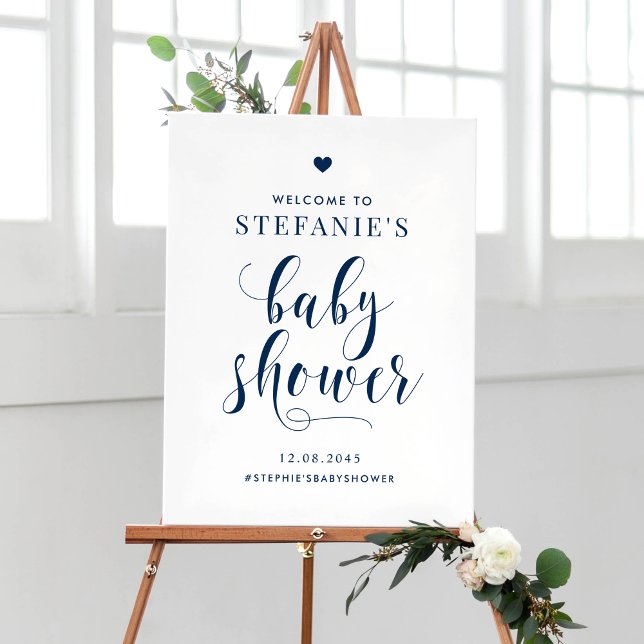 Gold Bold Script Baby Shower Welcome Sign (Creator Uploaded)