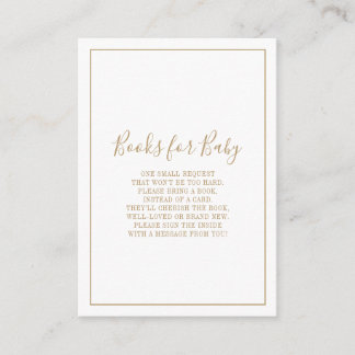 Gold Books for Baby Shower Insert