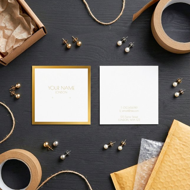 Gold border earring holder (Thick gold border earring holder.)