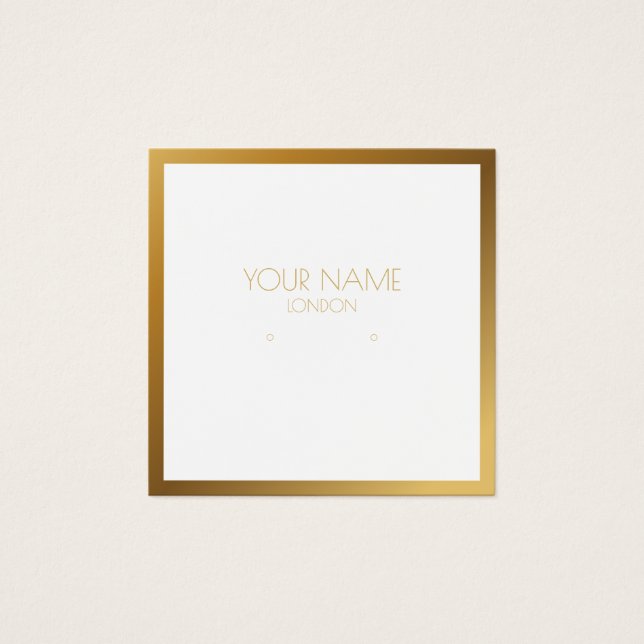 Gold border earring holder (Front)