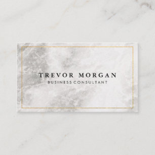 Gold Border Marble Business Card