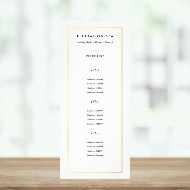 Gold Border on White | Modern Rack Card (Creator Uploaded)