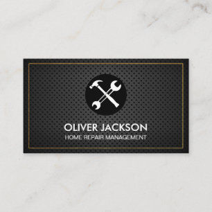Gold Border Perforated Mesh Business Card