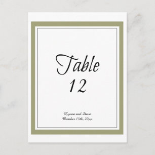 Gold Border Table Seating Card
