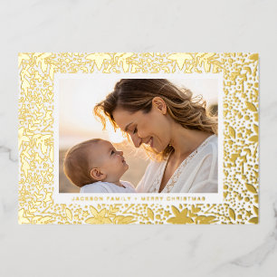 GOLD Botanical Christmas Frame Photo