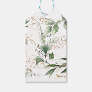 Gold Botanical Eucalyptus Elegant Greenery Moss Gift Tags