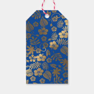Gold botanical pattern  gift tags