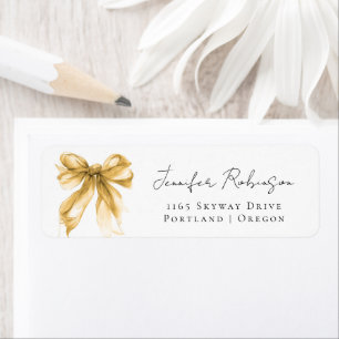Gold Bow Coquette Script Sweet 16 Party 
