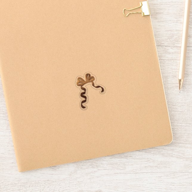 Gold Bow Sticker (Notebook)
