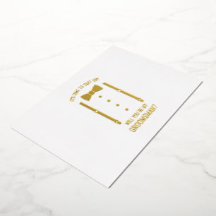 Gold Bow Tie Personalised Groomsman Proposal