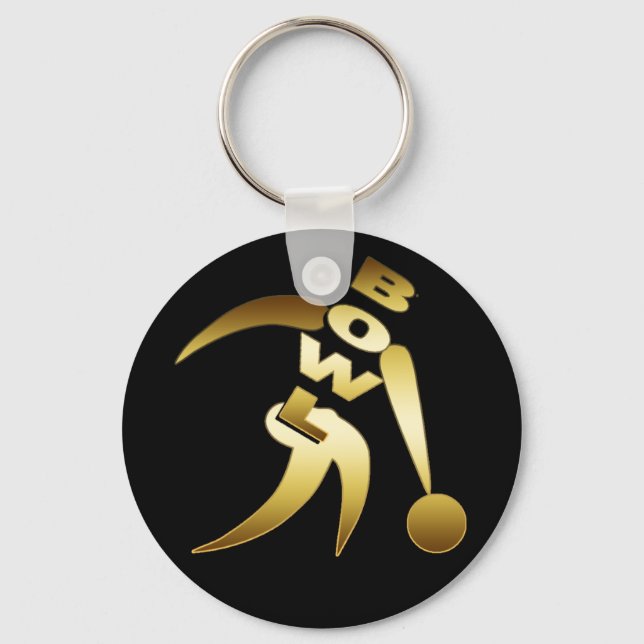 GOLD BOWLER KEY RING (Front)