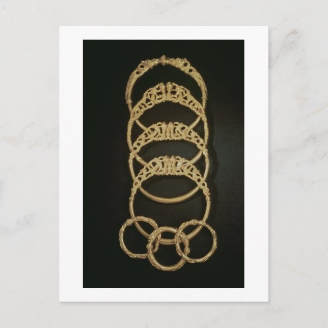 Gold Bracelets from the Ertsfield Treasure, 4th ce Postcard (Front)