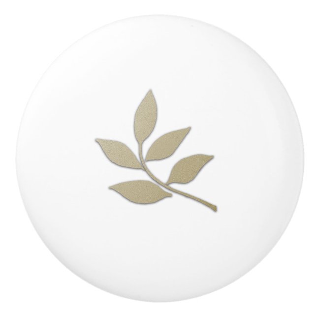 Gold Branch Left Accent Knob (Front)