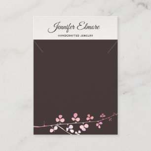 Gold Branch Necklace Bracelet Display Holder Enclosure Card