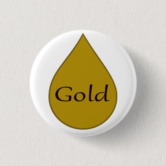 Gold breastfeeding award badge. 1 year 3 cm round badge (Front)