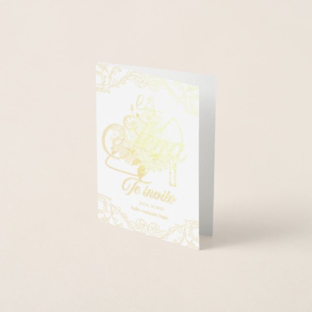 Gold Bridal Shower Invitation (Front)