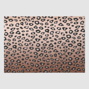 Gold Bronze Black Leopard Print Ombre Tissue Paper