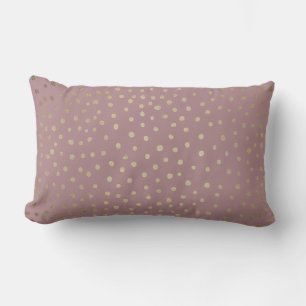 Gold Bronze Dot Pattern Lumbar Pillow