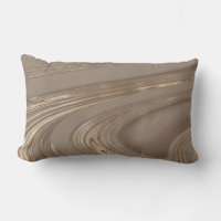 Gold Bronze Marble Swirl Reversible  Lumbar Pillow