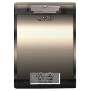 Gold Bronze Shine Elegant Chic Glam Personalised Clipboard