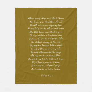 Gold Brown Custom Poem Song Lyric Quote Fleece Blanket