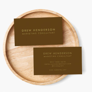 Gold Brown   Minimalist Modern Professional Bronze Business Card