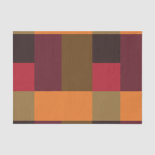 Gold Brown Orange Cardinal Red Colour Block Tissue Paper