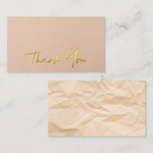 Gold Brown Thank You cards