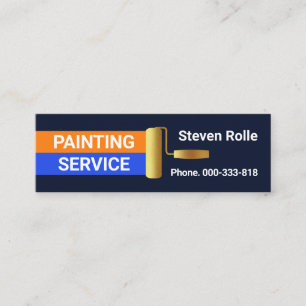 Gold Brush Painting Colours Painter Mini Business Card