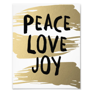 Gold Brush Strokes   Holiday Art Print