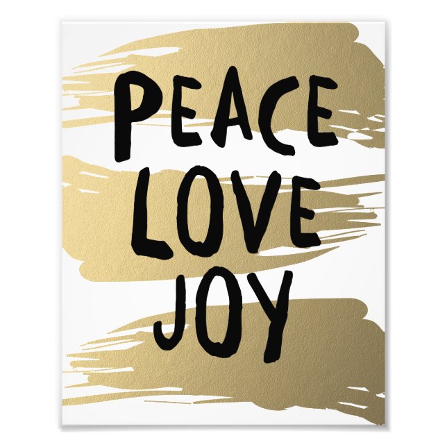 Gold Brush Strokes | Holiday Art Print (Front)