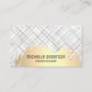 Gold Brushed Abstract Modern Art Artist Business Card