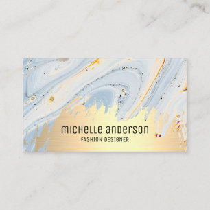 Gold Brushed Abstract Modern Art Business Card