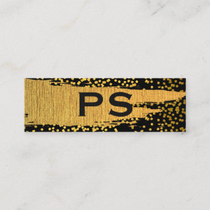 Gold Brushed and Speckled Mini Business Card